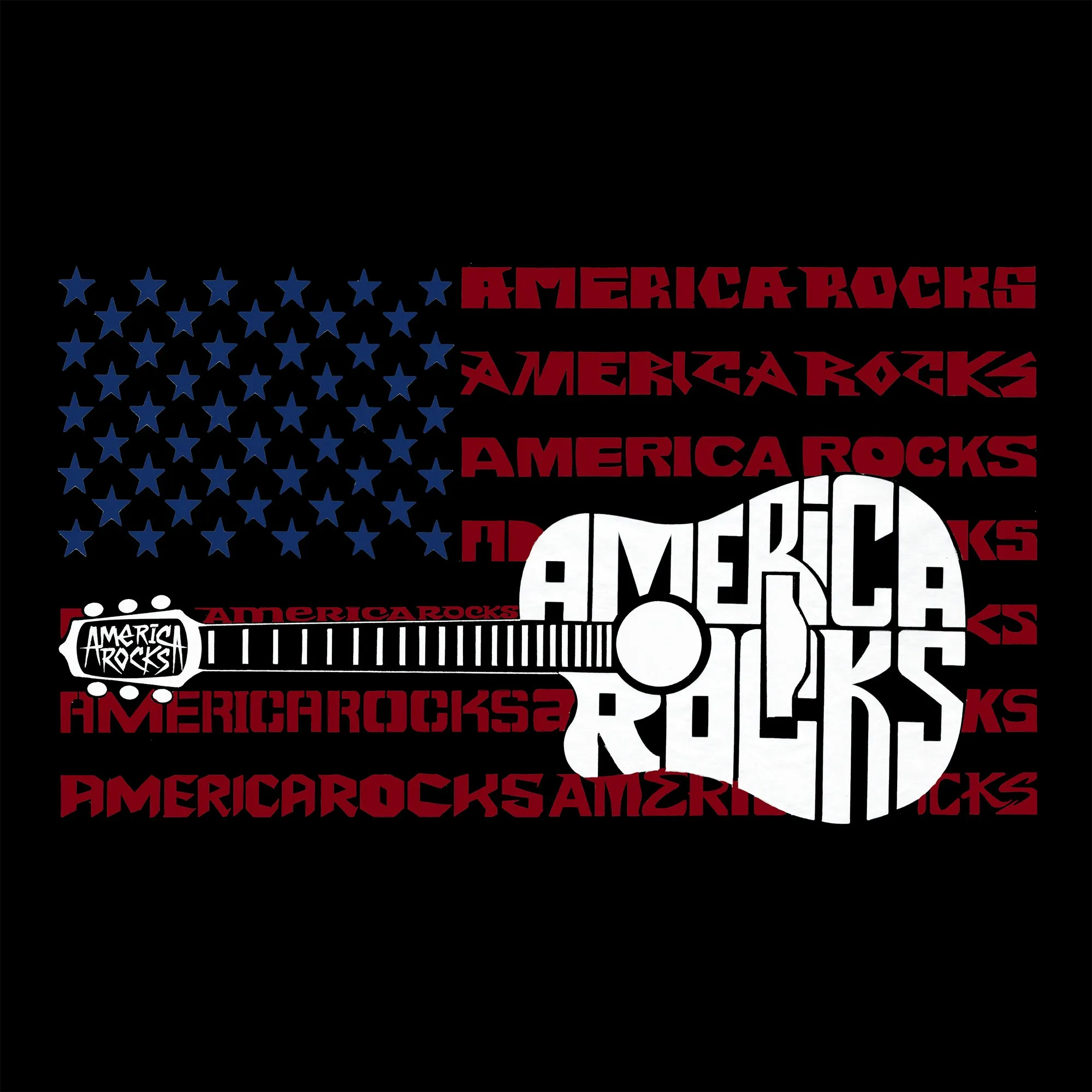 America Rocks - Girl's Word Art Crewneck Sweatshirt sold by LA Pop Art product image thumbnail 2