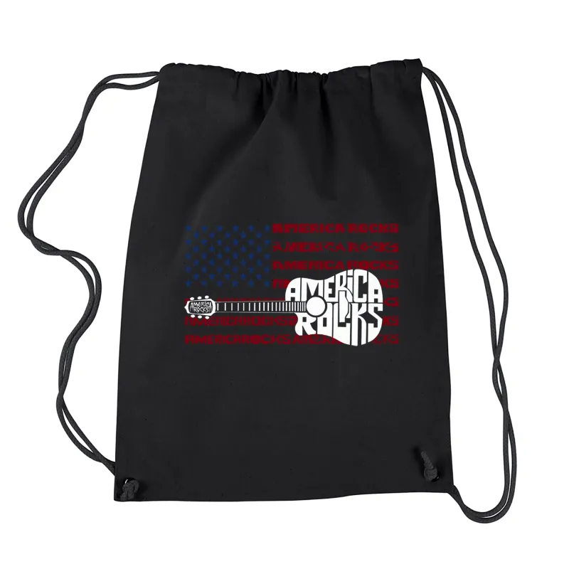 America Rocks - Drawstring Backpack sold by LA Pop Art