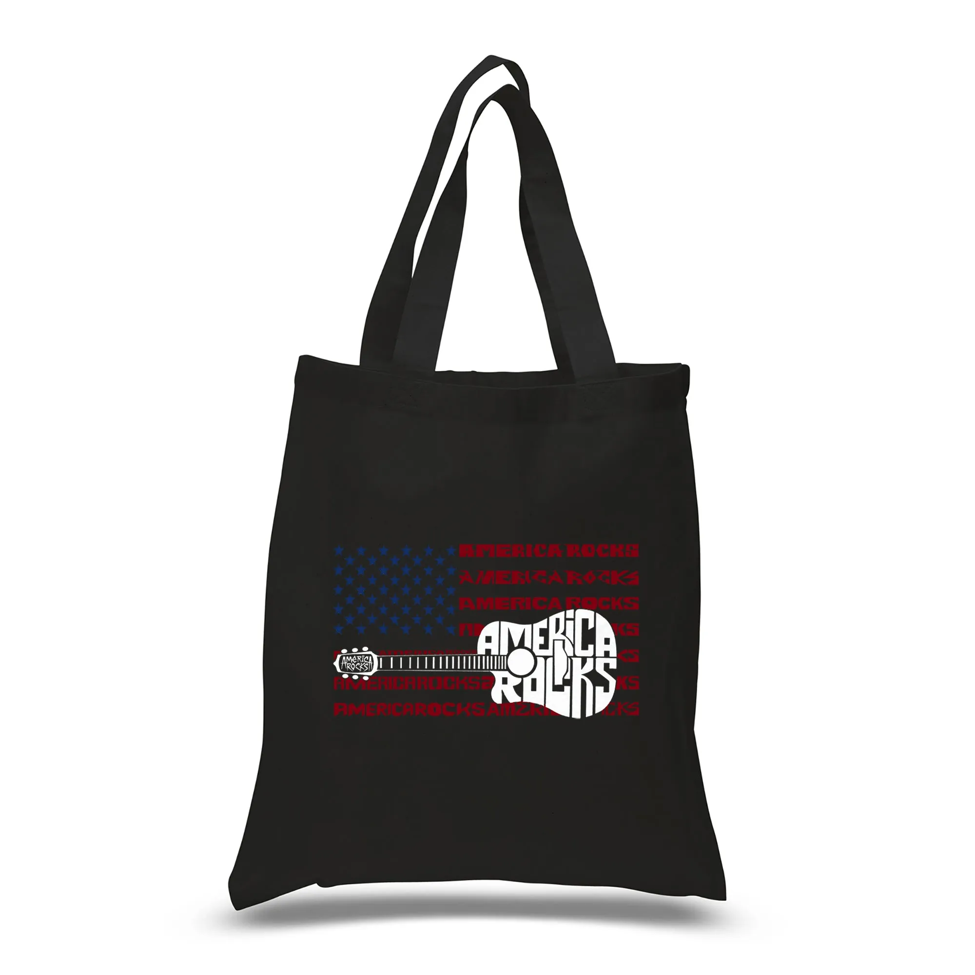 America Rocks - Small Word Art Tote Bag sold by LA Pop Art