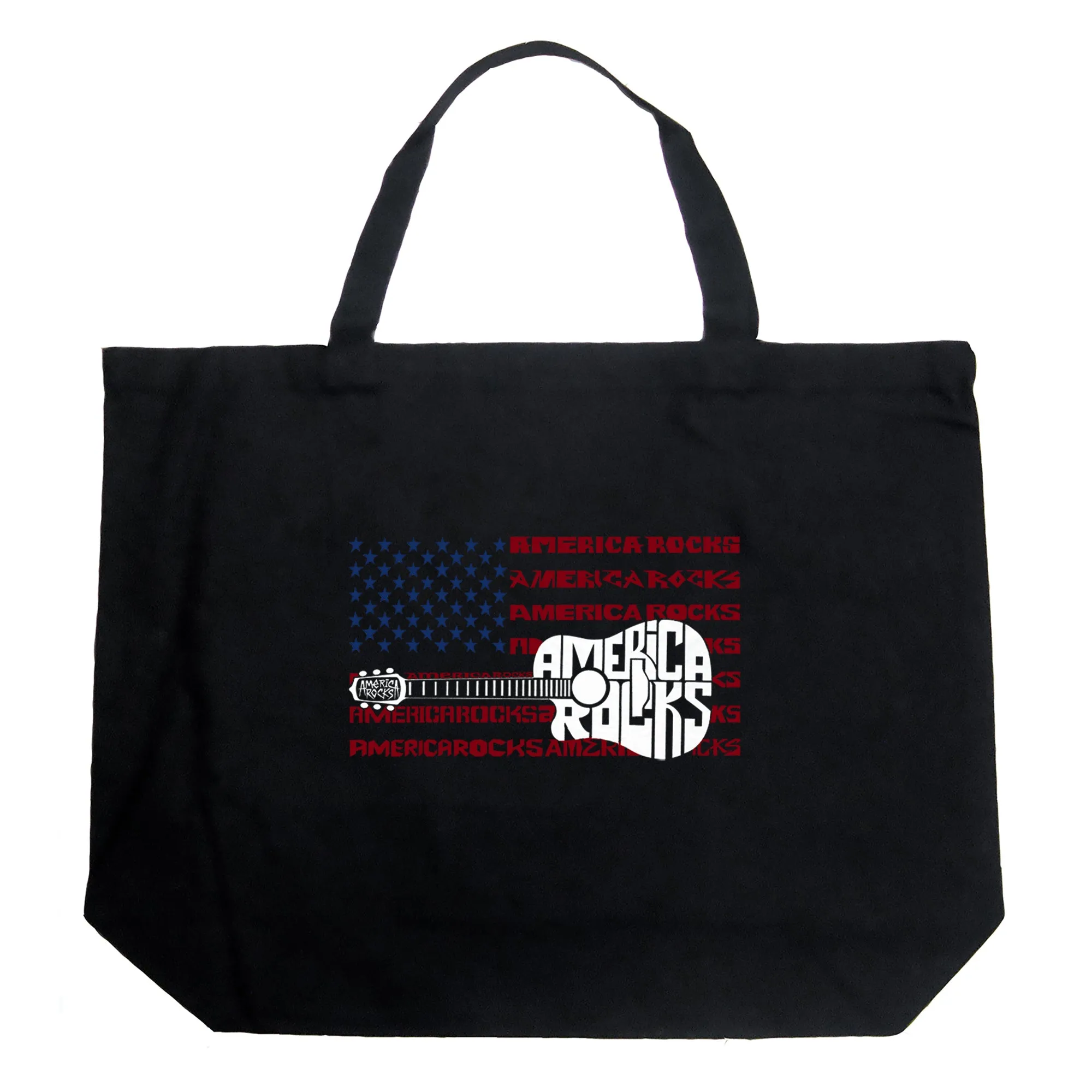 America Rocks - Large Word Art Tote Bag sold by LA Pop Art product image thumbnail 4