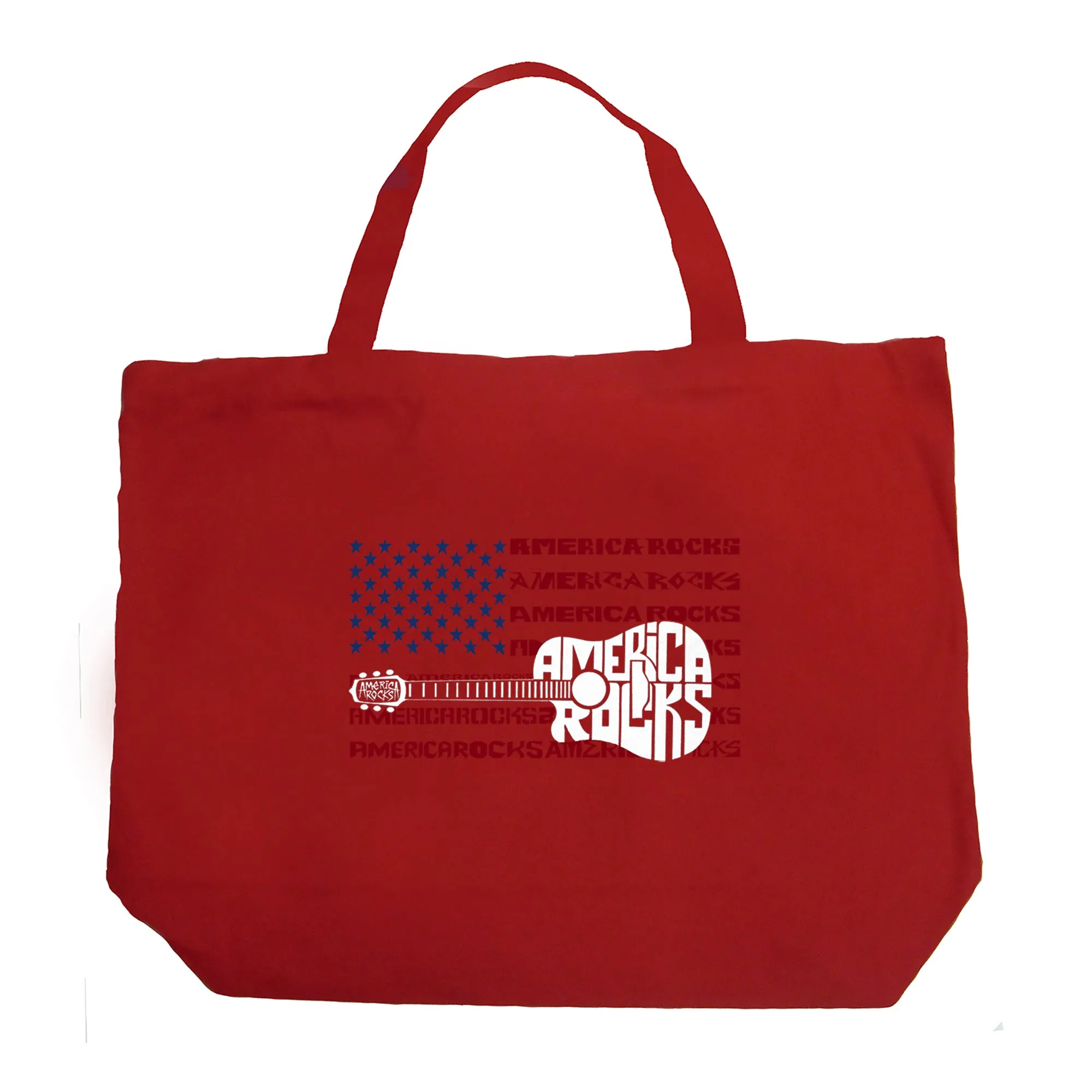 America Rocks - Large Word Art Tote Bag sold by LA Pop Art product image thumbnail 5