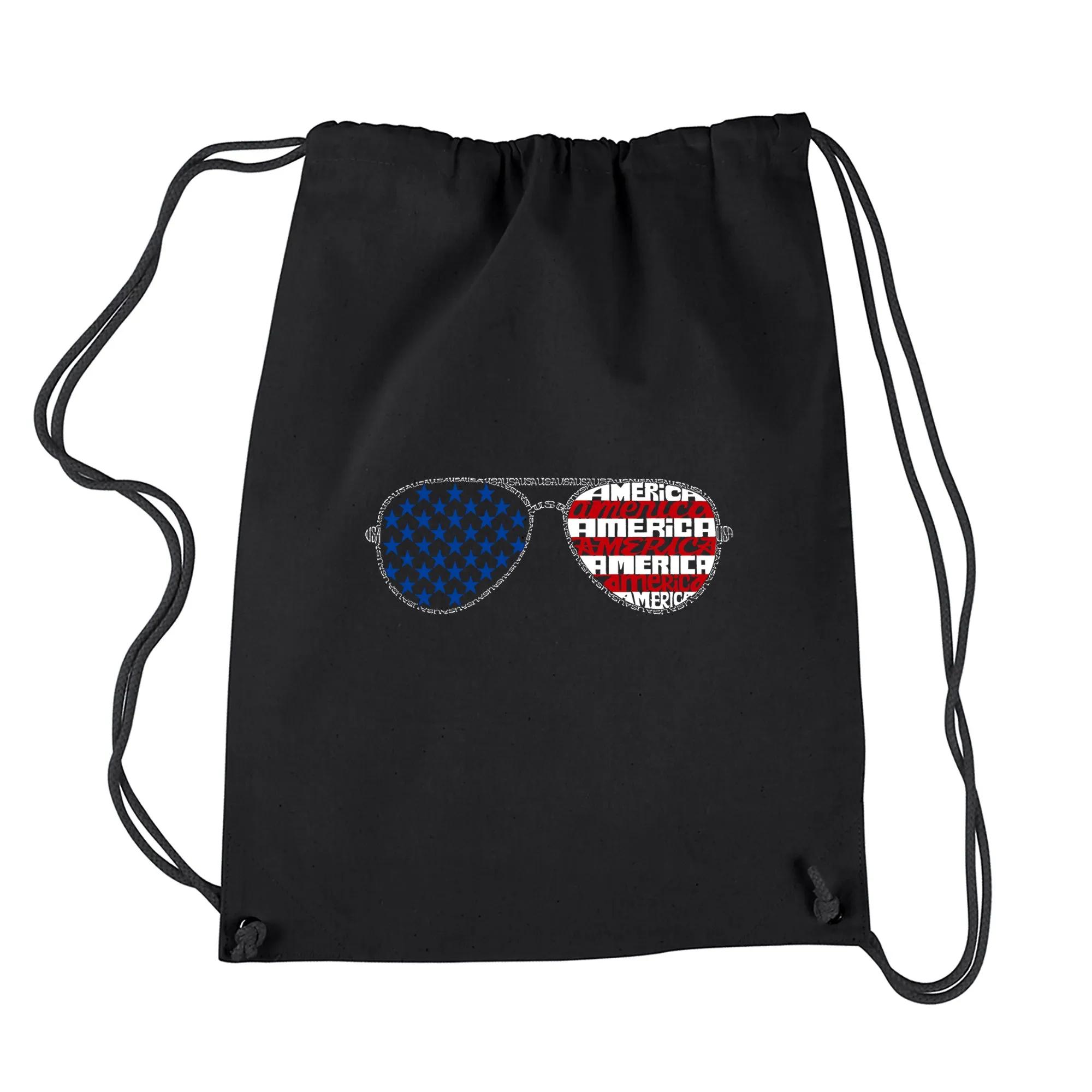 Americana Sunglasses - Drawstring Backpack sold by LA Pop Art product image thumbnail 2