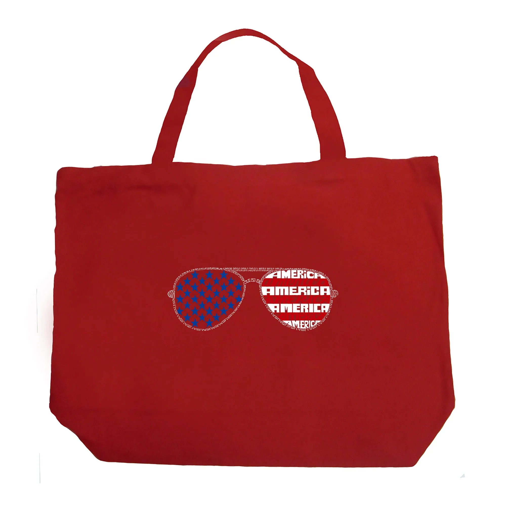 Americana Sunglasses - Large Word Art Tote Bag sold by LA Pop Art product image thumbnail 5