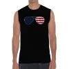 Americana Sunglasses - Men's Word Art Sleeveless T-Shirt sold by LA Pop Art