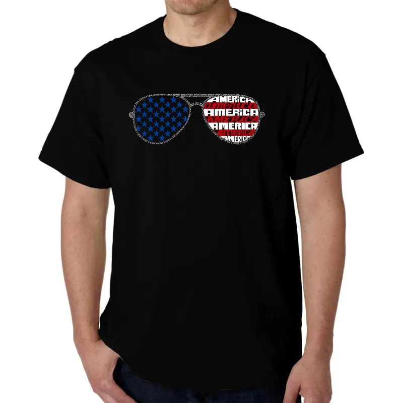 Americana Sunglasses - Men's Word Art T-Shirt sold by LA Pop Art