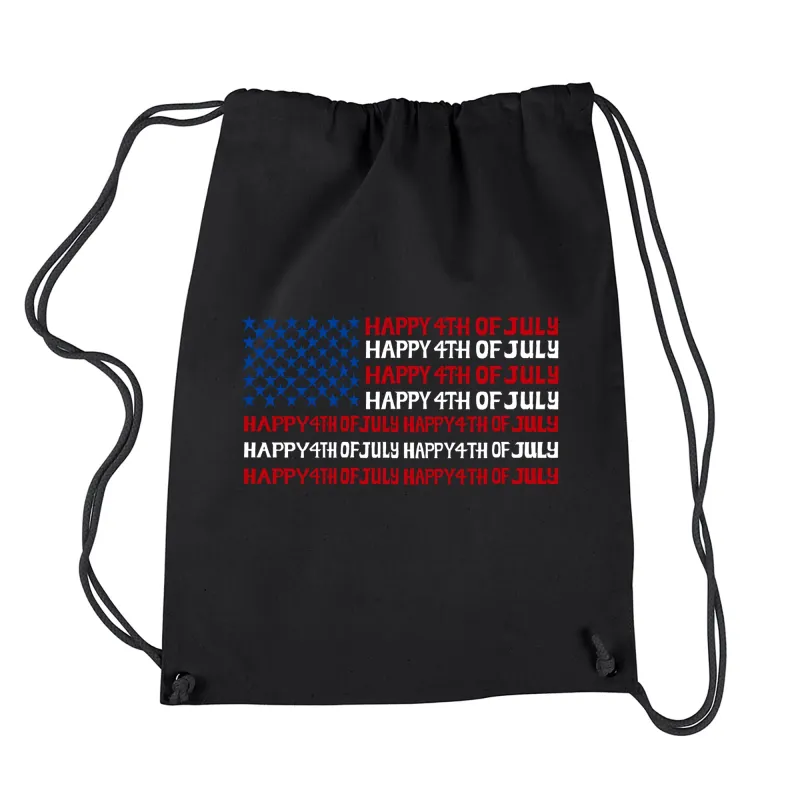 4th of July Flag - Drawstring Backpack sold by LA Pop Art