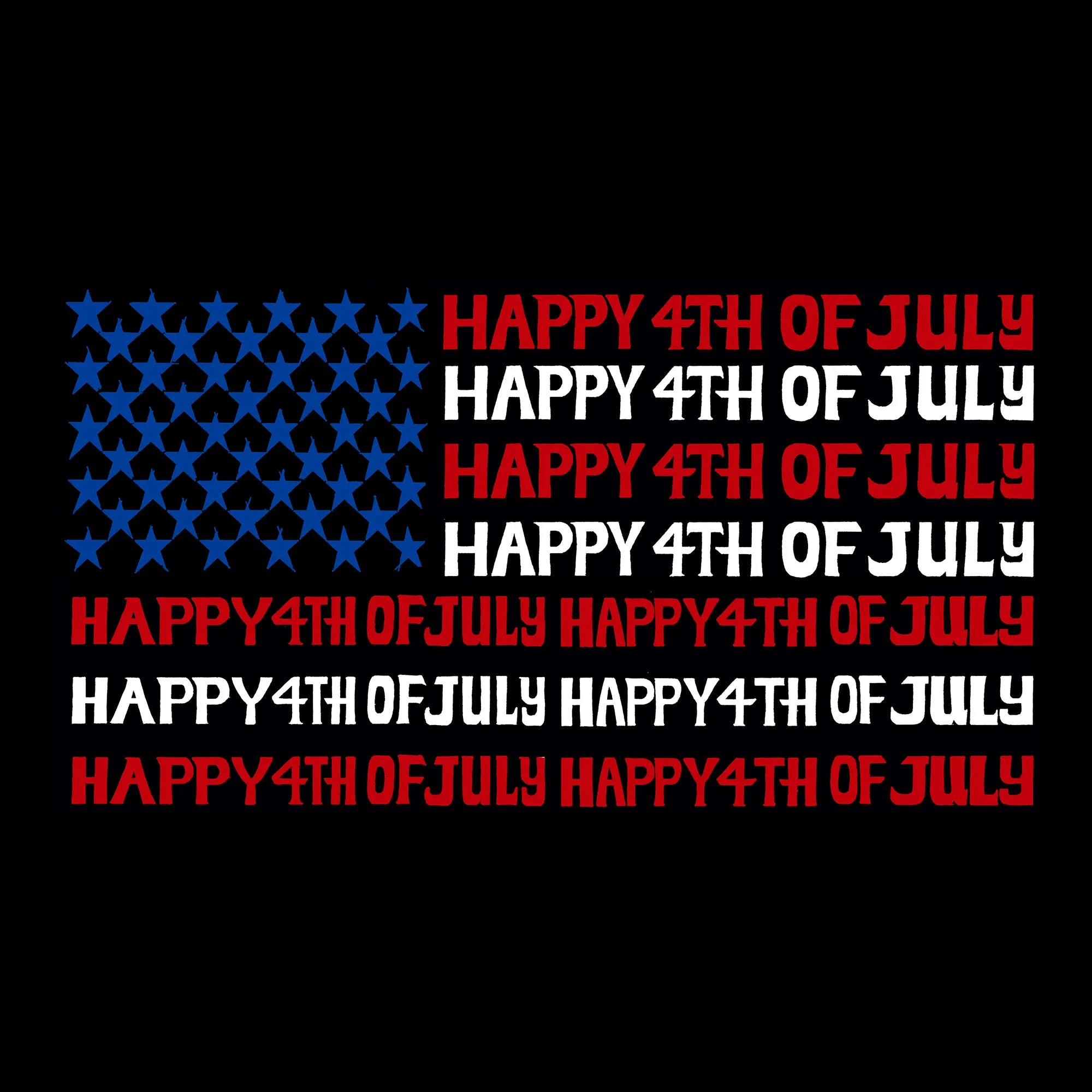 4th of July Flag - Small Word Art Tote Bag sold by LA Pop Art product image thumbnail 2