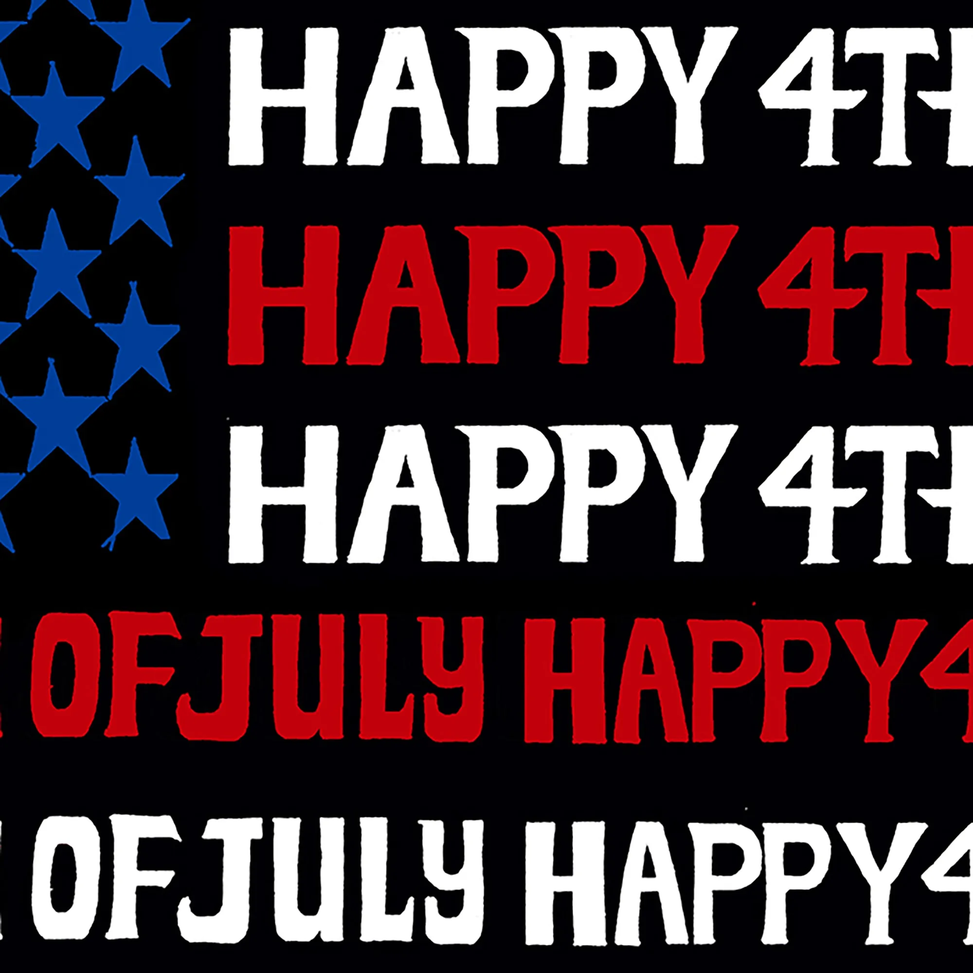 4th of July Flag - Large Word Art Tote Bag sold by LA Pop Art product image thumbnail 3