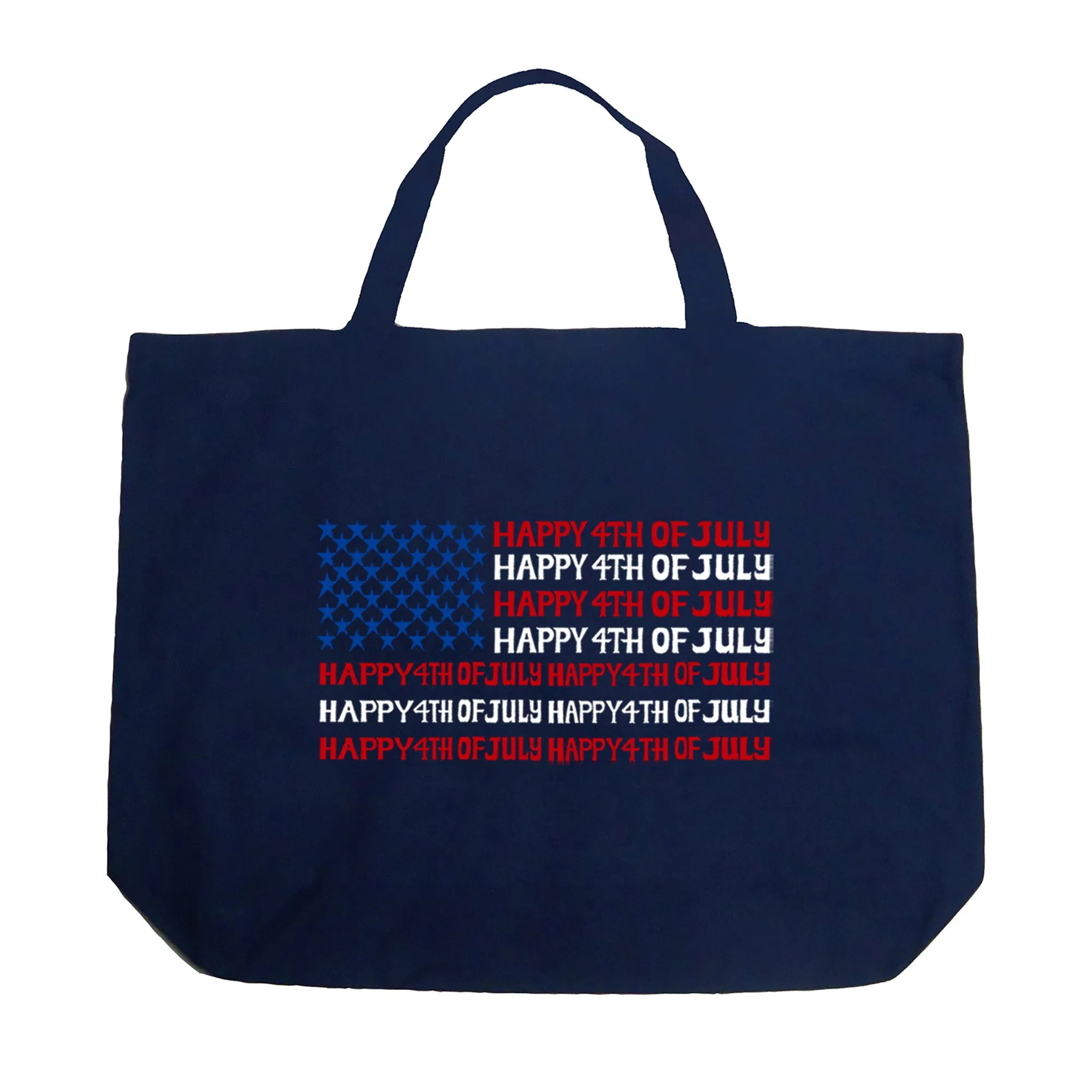 4th of July Flag - Large Word Art Tote Bag sold by LA Pop Art product image thumbnail 5