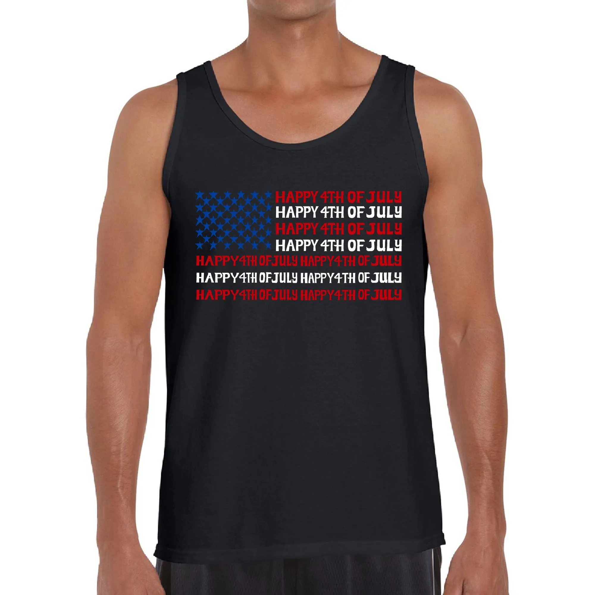 4th of July Flag - Men's Word Art Tank Top sold by LA Pop Art