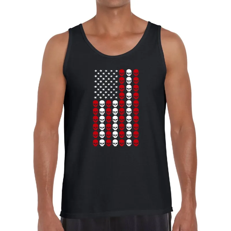 Skull Flag - Men's Word Art Tank Top sold by LA Pop Art