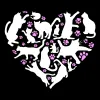Cat Heart - Men's Word Art Hooded Sweatshirt sold by LA Pop Art
