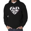Cat Heart - Men's Word Art Hooded Sweatshirt sold by LA Pop Art
