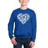 Dog Heart - Boy's Word Art Crewneck Sweatshirt sold by LA Pop Art