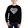 Dog Heart - Boy's Word Art Crewneck Sweatshirt sold by LA Pop Art