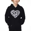 Dog Heart - Boy's Word Art Hooded Sweatshirt sold by LA Pop Art