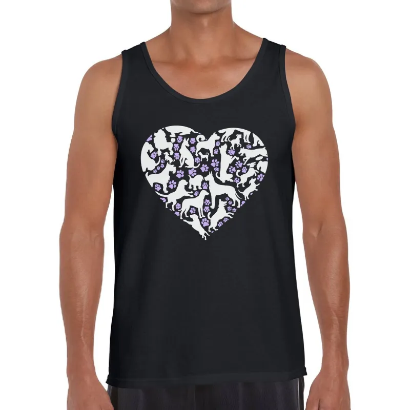 Dog Heart - Men's Word Art Tank Top sold by LA Pop Art