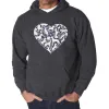 Dog Heart - Men's Word Art Hooded Sweatshirt sold by LA Pop Art