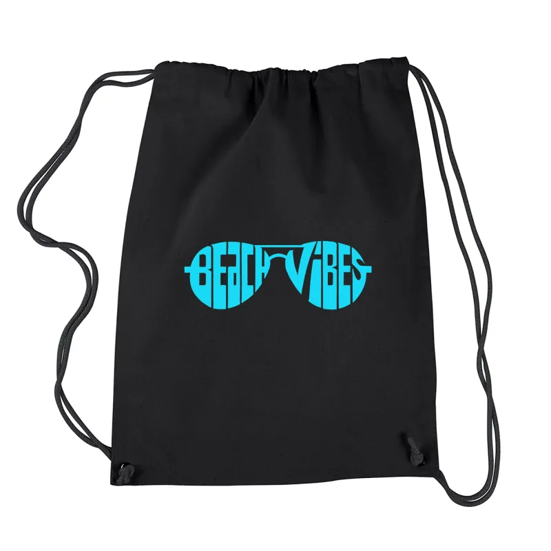 Beach Vibes - Drawstring Backpack sold by LA Pop Art