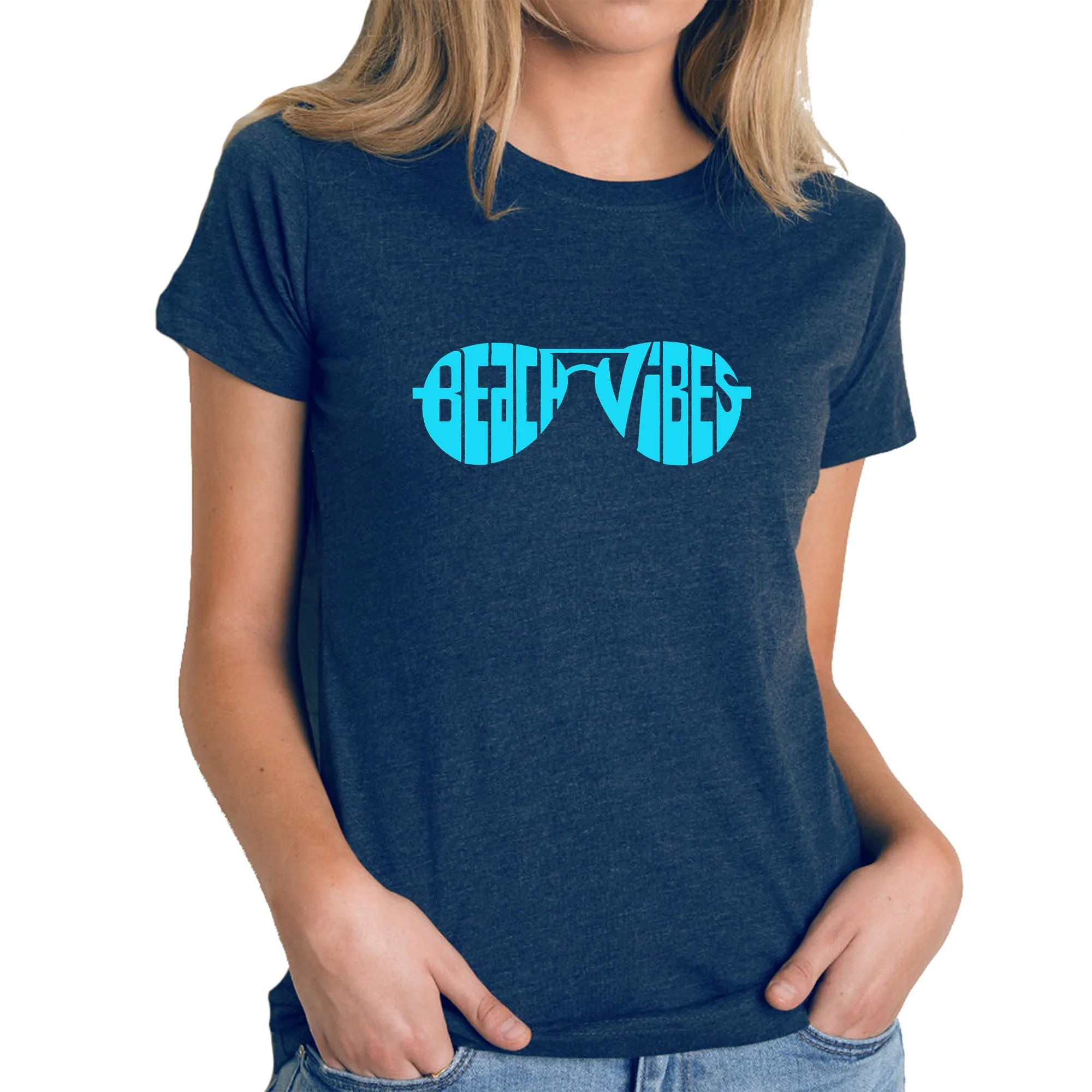 Beach Vibes - Women's Premium Blend Word Art T-Shirt sold by LA Pop Art product image thumbnail 5
