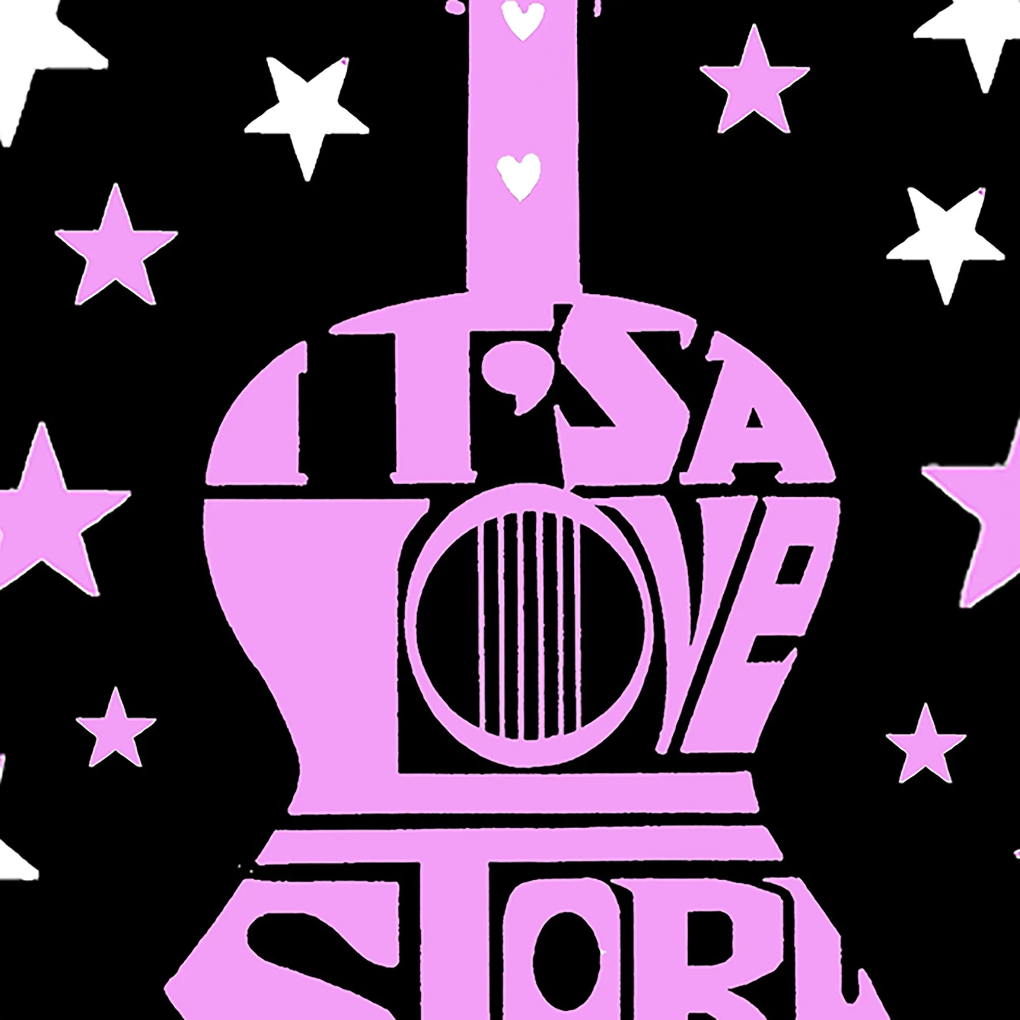 It's A Love Story - Girl's Word Art Hooded Sweatshirt sold by LA Pop Art product image thumbnail 3