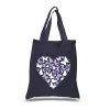 Butterfly Heart - Small Word Art Tote Bag sold by LA Pop Art