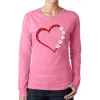 Meow Heart - Women's Word Art Long Sleeve T-Shirt sold by LA Pop Art