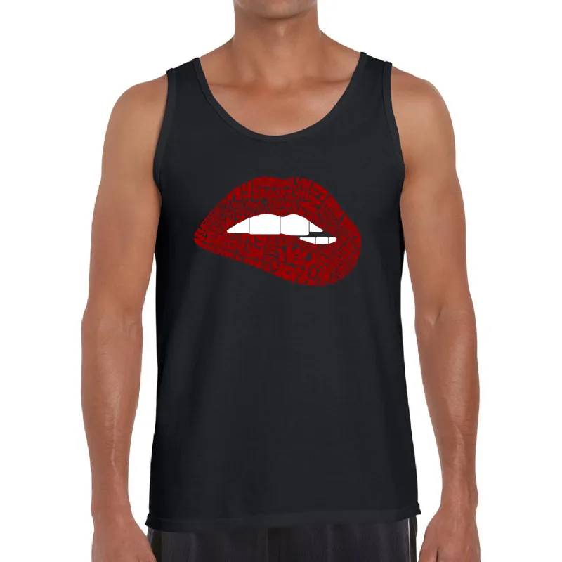 Brooklyn Lips - Men's Word Art Tank Top sold by LA Pop Art