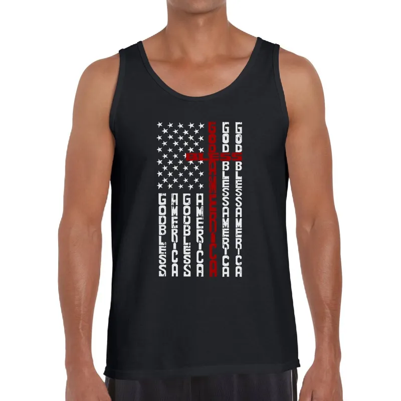 Cross Flag - Men's Word Art Tank Top sold by LA Pop Art
