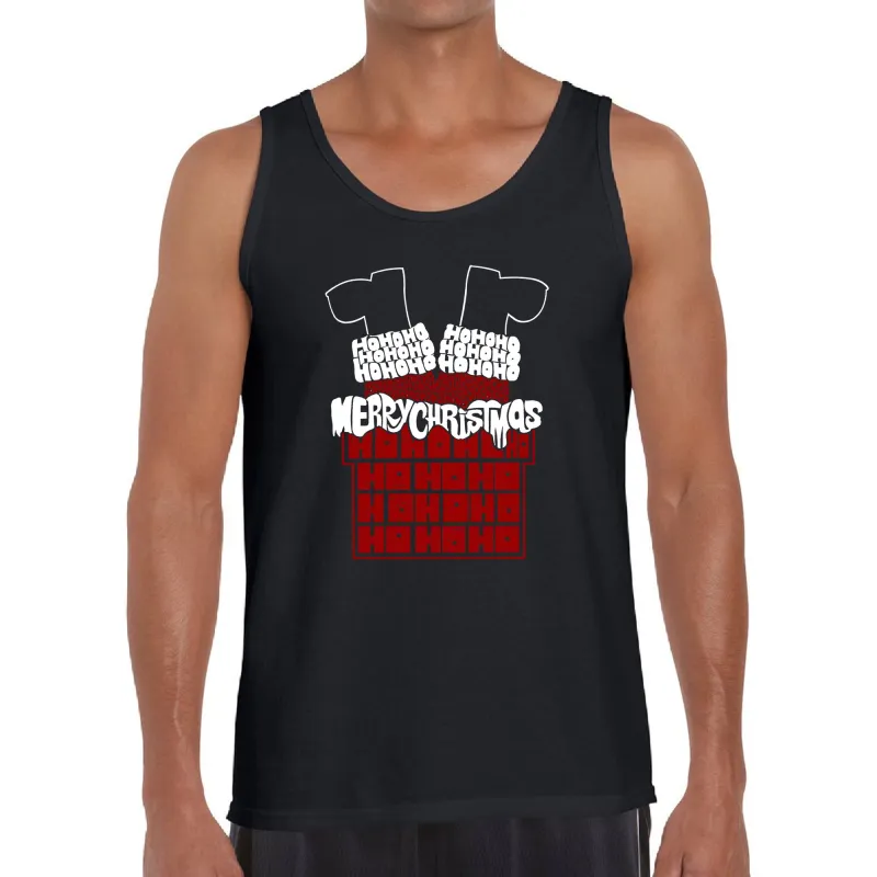 Chimney Santa - Men's Word Art Tank Top sold by LA Pop Art