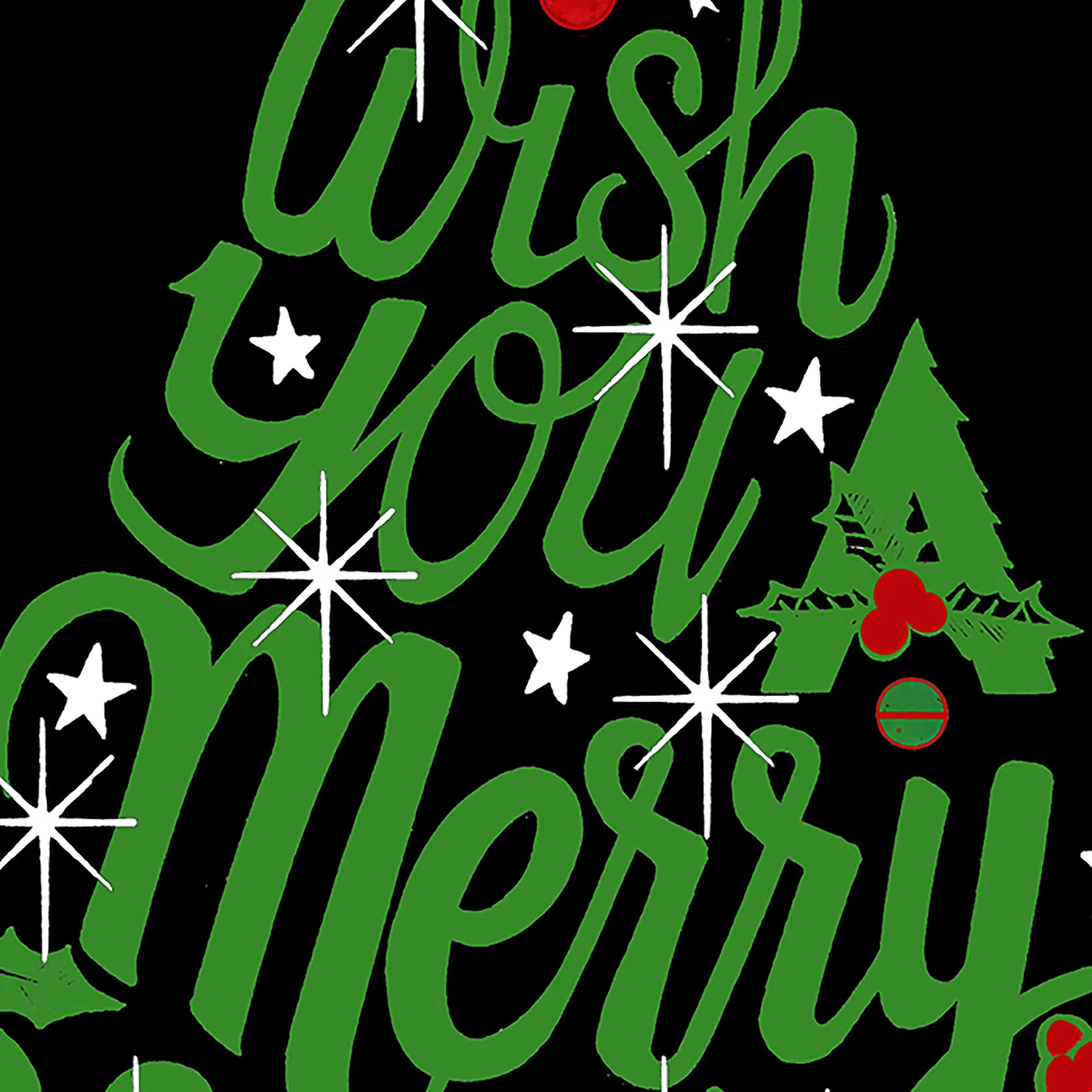 We Wish You A Merry Christmas - Women's Word Art Hooded Sweatshirt sold by LA Pop Art product image thumbnail 3