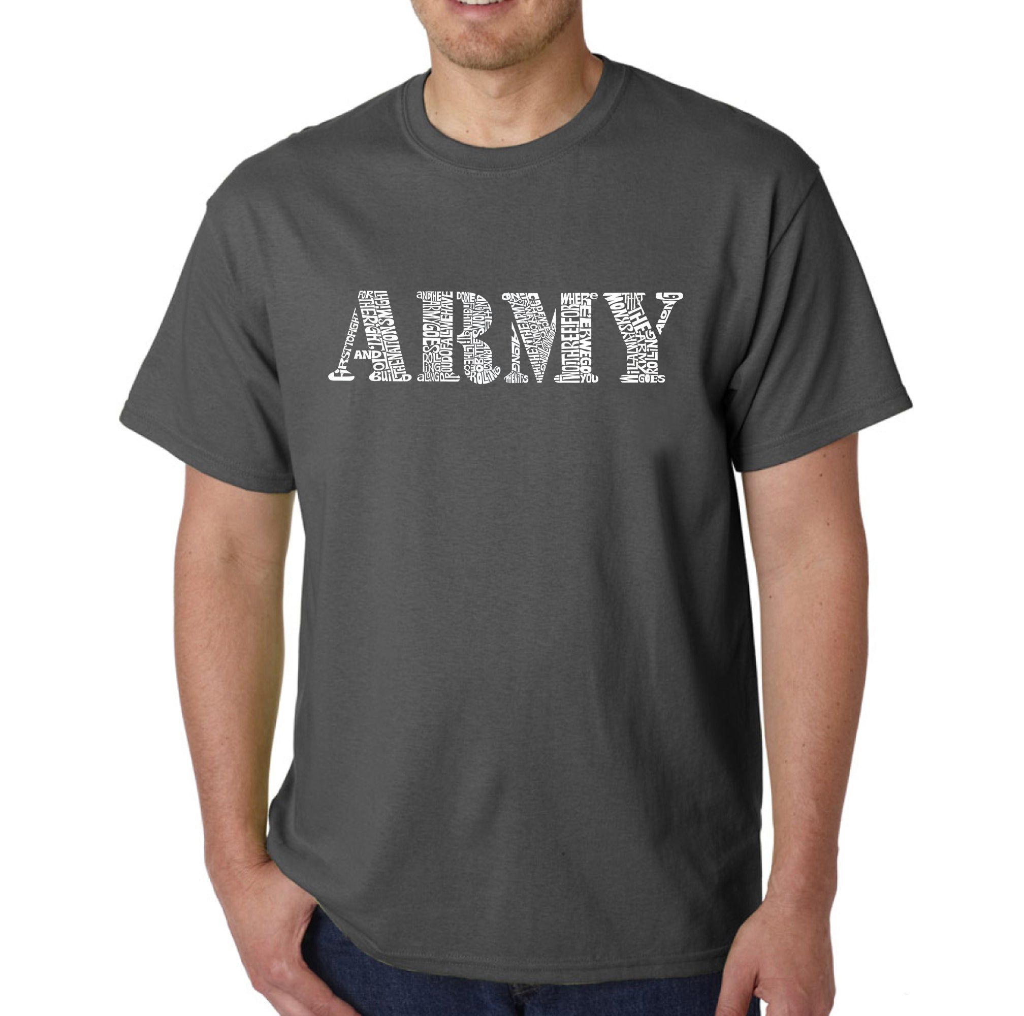 LYRICS TO THE ARMY SONG - Men's Word Art T-Shirt sold by LA Pop Art product image thumbnail 6