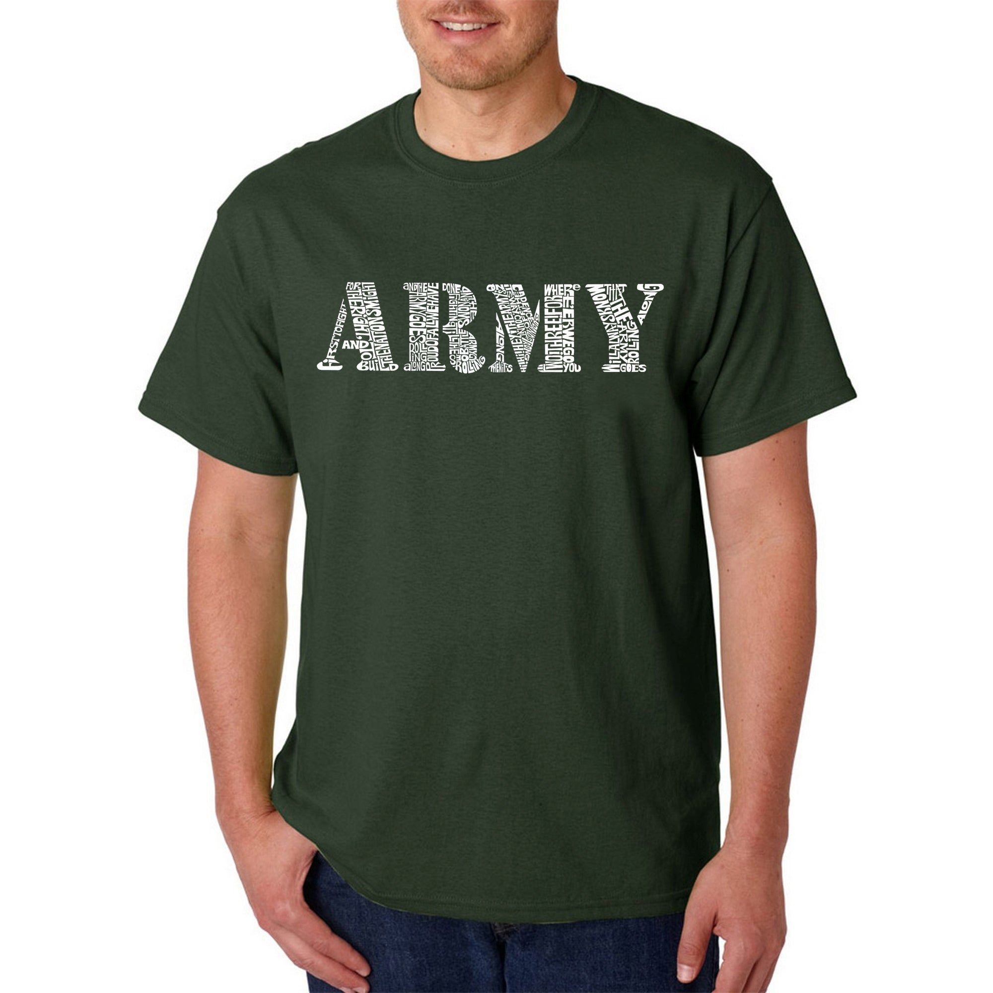 LYRICS TO THE ARMY SONG - Men's Word Art T-Shirt sold by LA Pop Art product image thumbnail 4