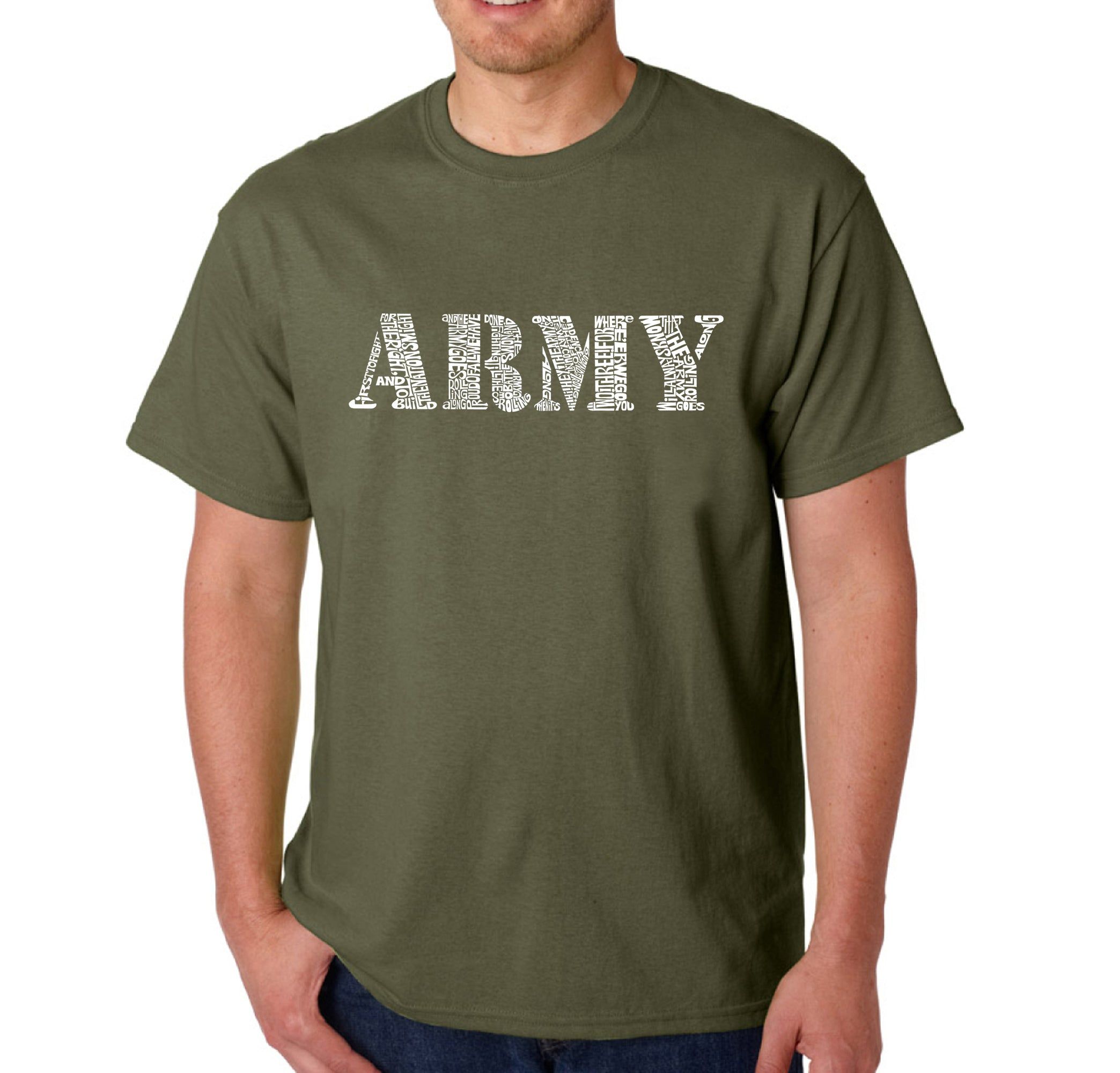 LYRICS TO THE ARMY SONG - Men's Word Art T-Shirt sold by LA Pop Art product image thumbnail 5