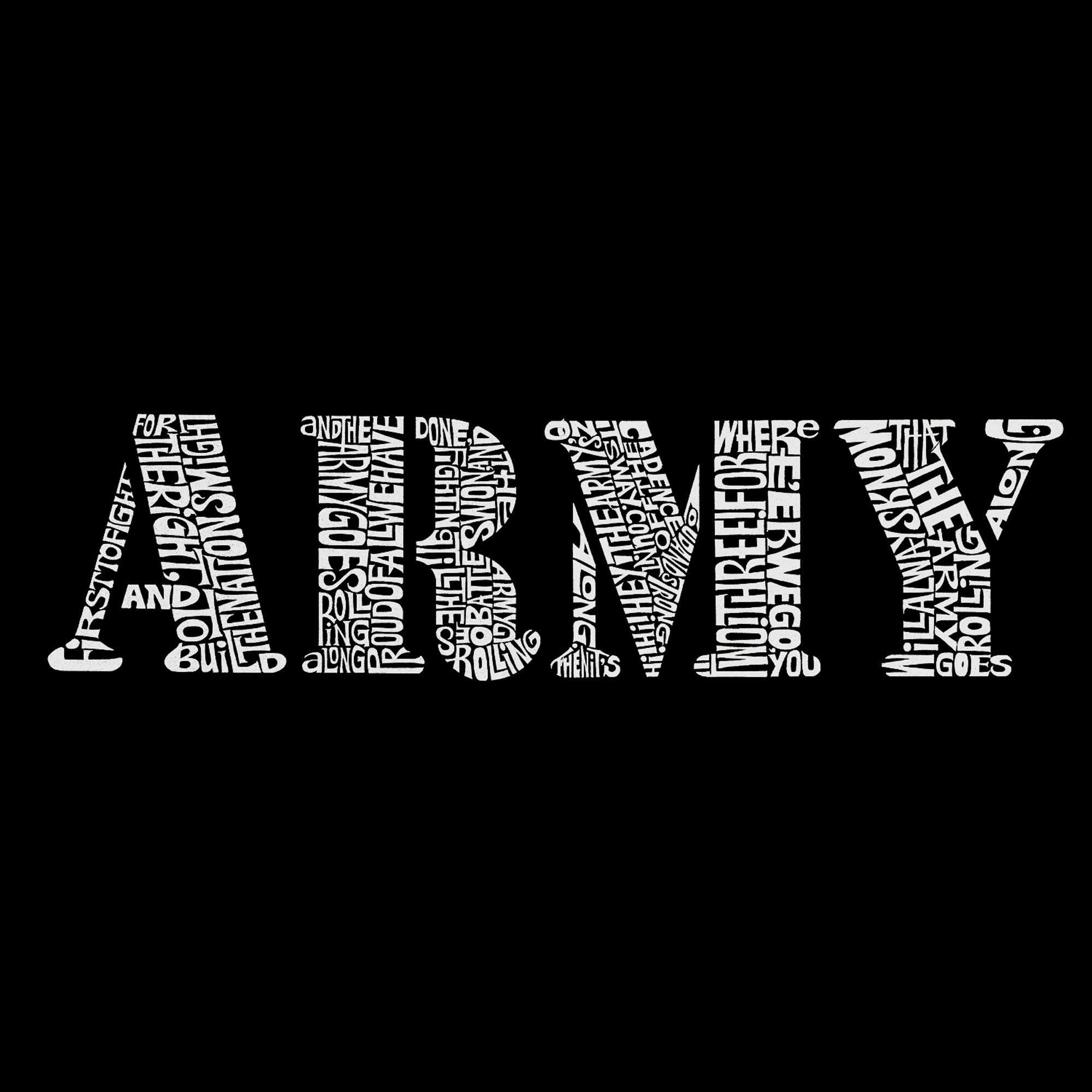 LYRICS TO THE ARMY SONG - Men's Word Art T-Shirt sold by LA Pop Art product image thumbnail 2