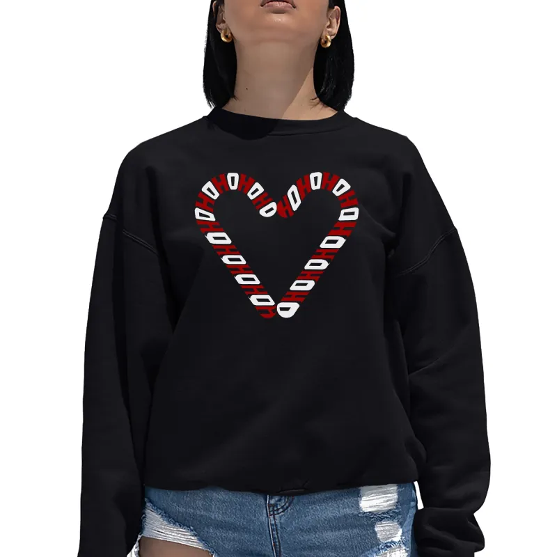 Candy Canes - Women's Word Art Crewneck Sweatshirt sold by LA Pop Art