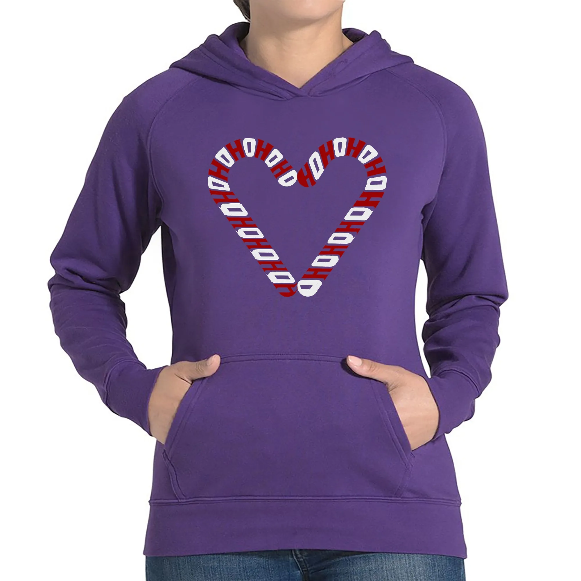 Candy Canes - Women's Word Art Hooded Sweatshirt sold by LA Pop Art product image thumbnail 5