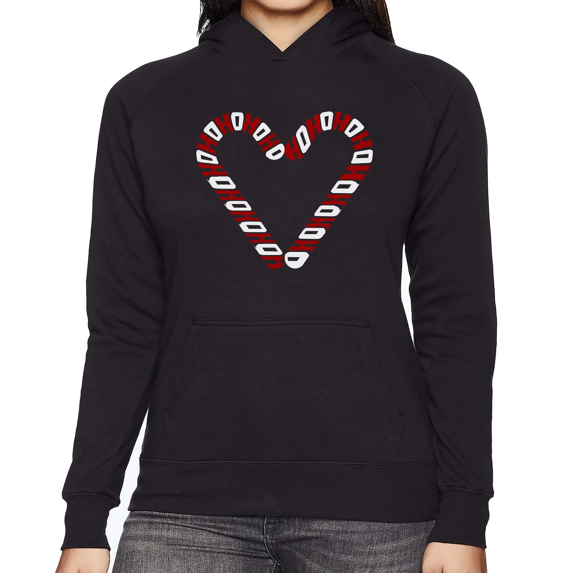 Candy Canes - Women's Word Art Hooded Sweatshirt sold by LA Pop Art