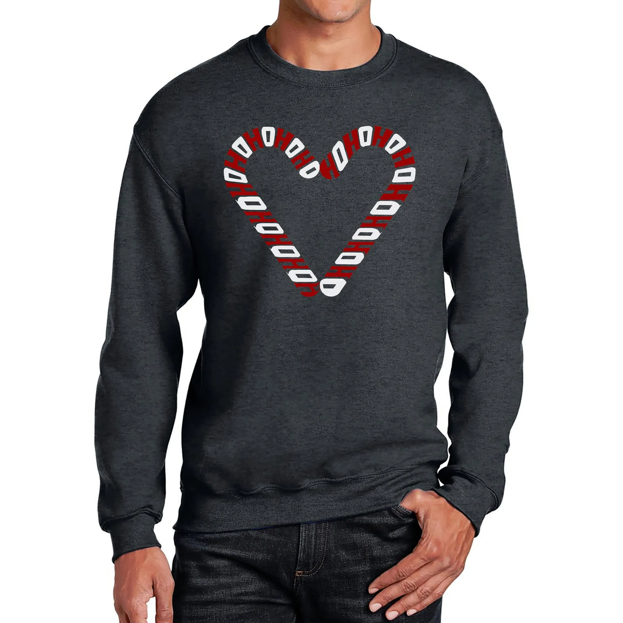 Candy Canes - Men's Word Art Crewneck Sweatshirt sold by LA Pop Art product image thumbnail 5