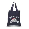 Peeking Santa - Small Word Art Tote Bag sold by LA Pop Art