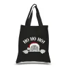 Peeking Santa - Small Word Art Tote Bag sold by LA Pop Art