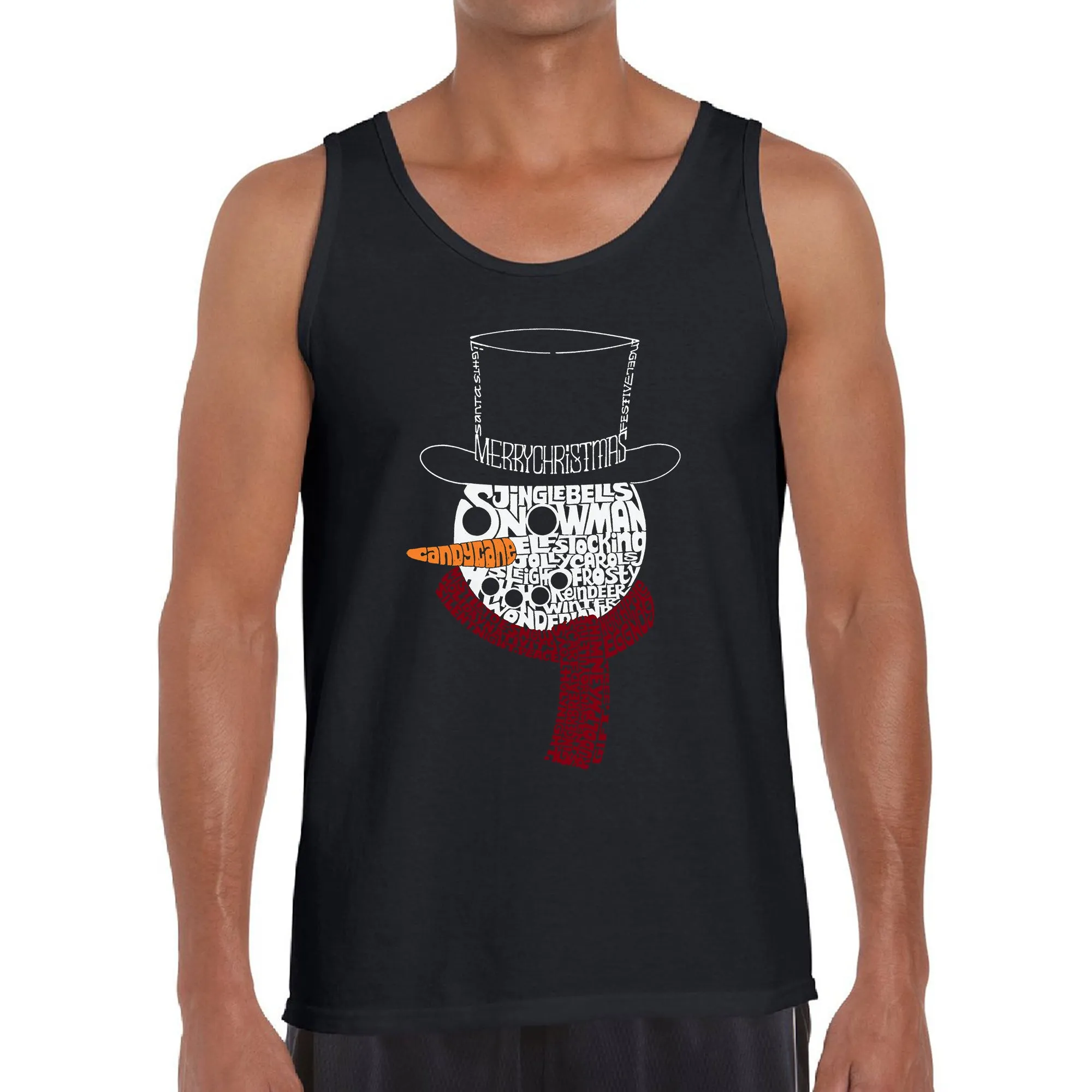 Snowman Face - Men's Word Art Tank Top sold by LA Pop Art