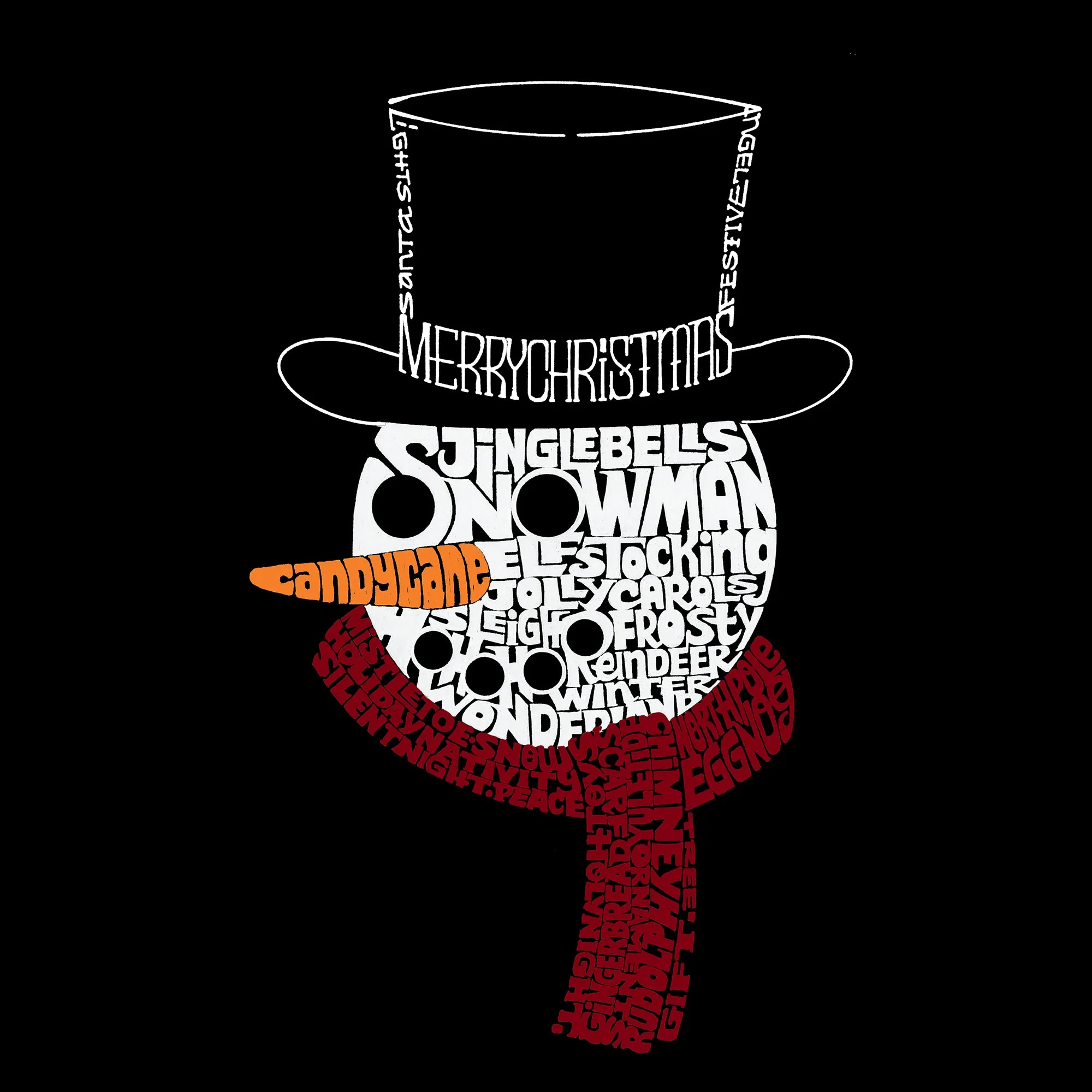 Snowman Face - Men's Word Art Tank Top sold by LA Pop Art product image thumbnail 2