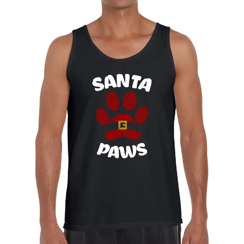 Santa Paws - Men's Word Art Tank Top sold by LA Pop Art
