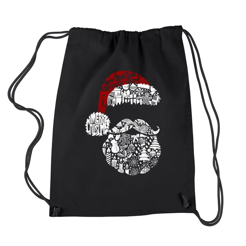 Santa Pics - Drawstring Backpack sold by LA Pop Art