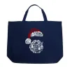 Santa Pics - Large Word Art Tote Bag sold by LA Pop Art