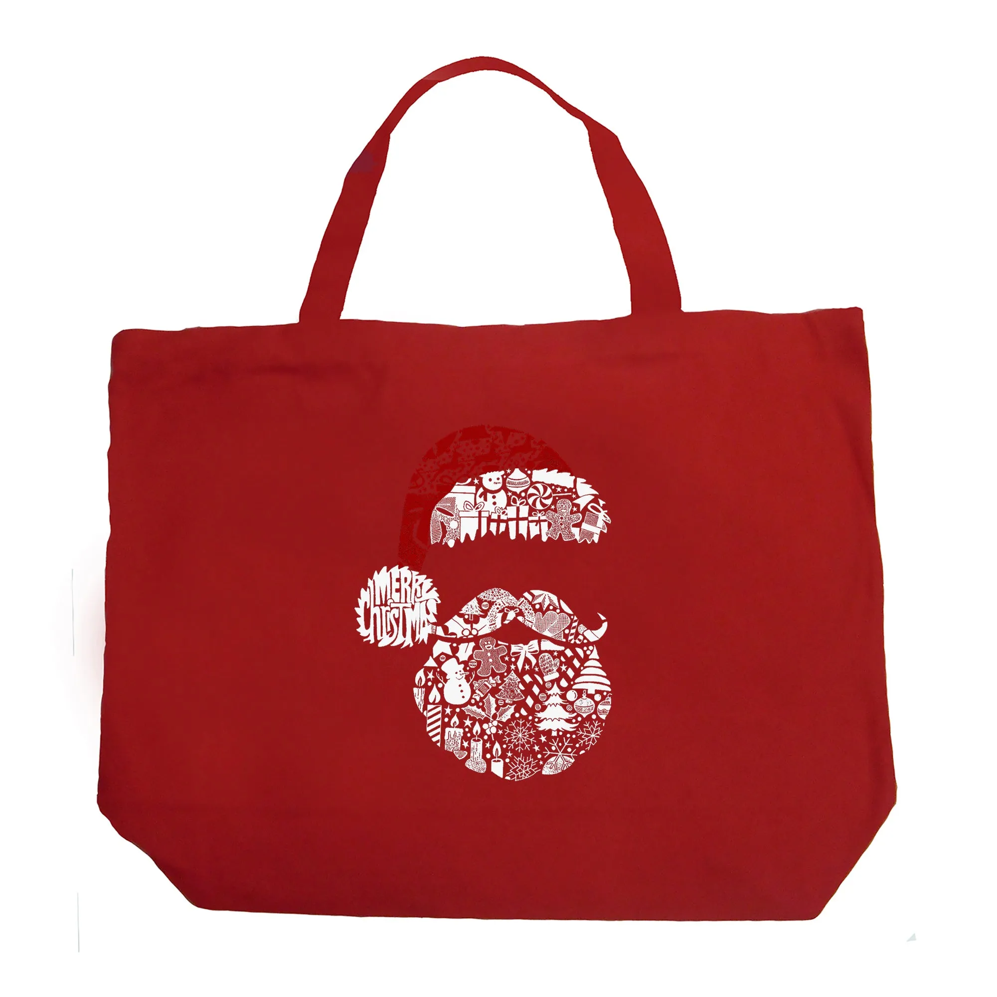 Santa Pics - Large Word Art Tote Bag sold by LA Pop Art product image thumbnail 4