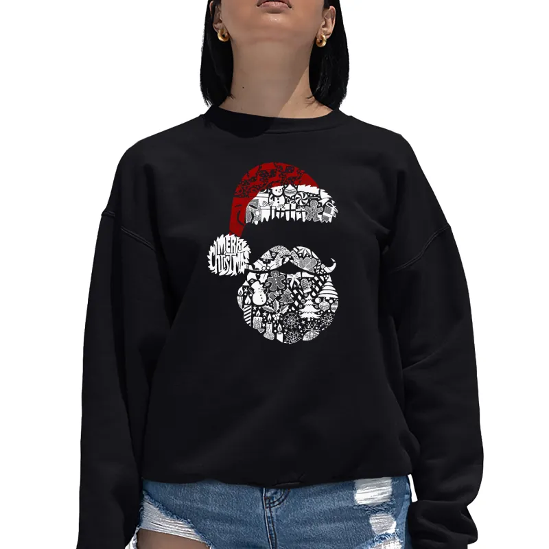Santa Pics - Women's Word Art Crewneck Sweatshirt sold by LA Pop Art