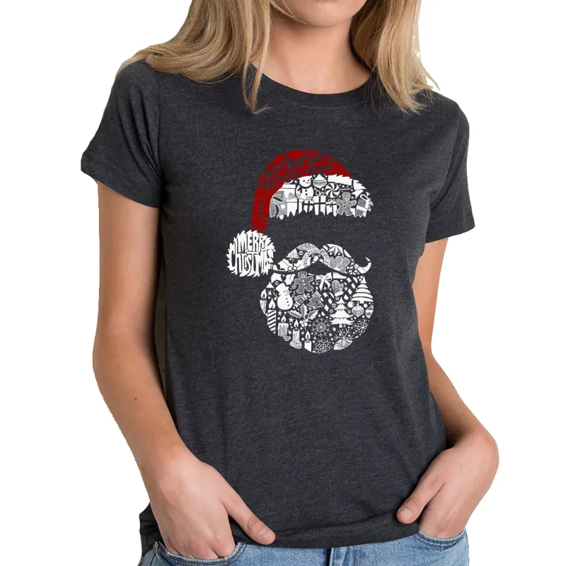 Santa Pics - Women's Premium Blend Word Art T-Shirt sold by LA Pop Art