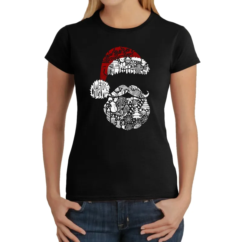 Santa Pics - Women's Word Art T-Shirt sold by LA Pop Art